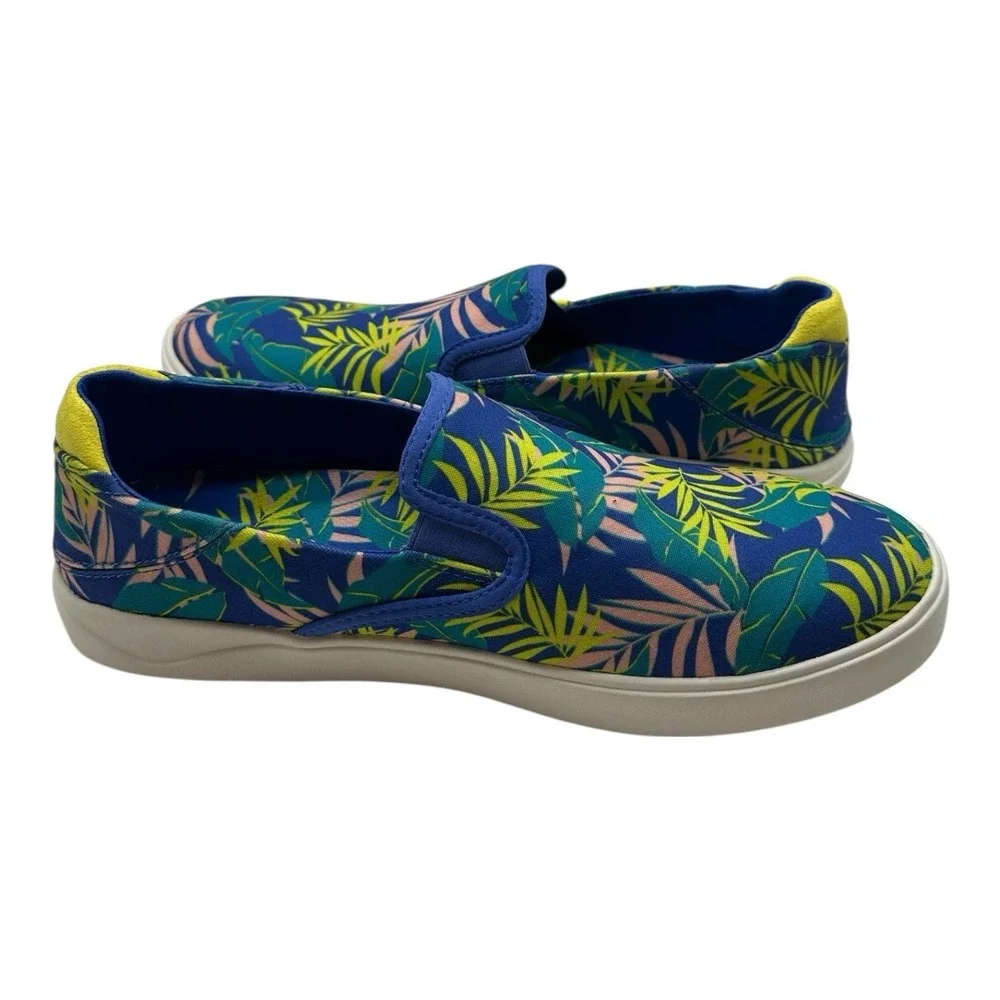 Olukai Lae'Ahi Pa'i Shoes Mens Sz 12 Sunset Blue Aloha Slip On Sneakers Tropical